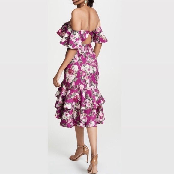 Fame & Partners The Sasha Spiced Berry Off Shoulder Dress - Picture 2 of 11